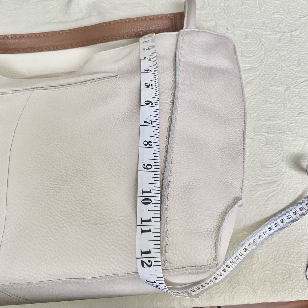 The Sak Los Felix Leather Tote “Stone” color with Contrast Tan Handle NWOT - Picture 5 of 8